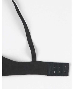 une nana cool リニューアル【綿混】ビタードットコットン 3/4カップブラ ブラック