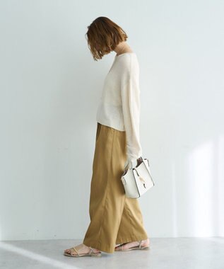 YECCA VECCA テープヤーンルーズニットプルオーバー Ivory