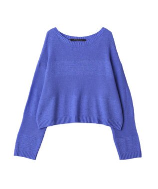 YECCA VECCA テープヤーンルーズニットプルオーバー Blue