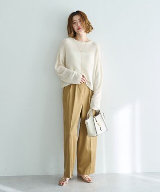YECCA VECCA テープヤーンルーズニットプルオーバー Ivory