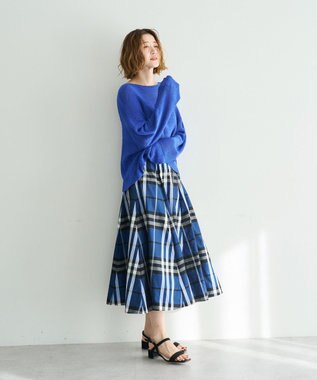 YECCA VECCA テープヤーンルーズニットプルオーバー Blue