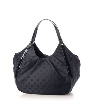 Y'SACCS ドット柄ジャガードエナメルアクセント2wayトート ダークネイビー