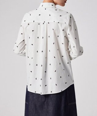 Paul Smith Ditsy Cat コットン シャツ オフホワイト