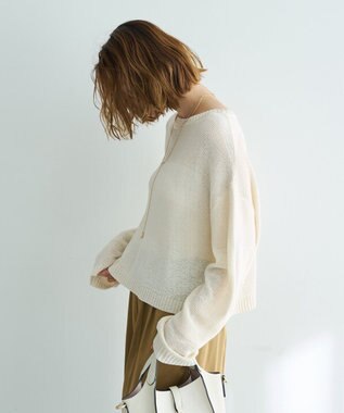 YECCA VECCA テープヤーンルーズニットプルオーバー Ivory