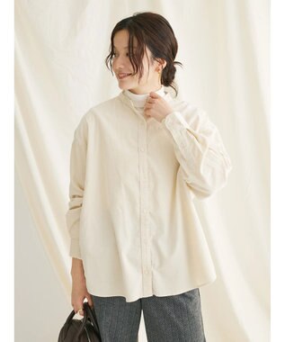 CRAFT STANDARD BOUTIQUE コーデュロイバンドカラーシャツ Ivory