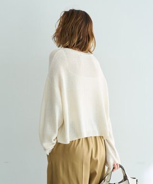 YECCA VECCA テープヤーンルーズニットプルオーバー Ivory