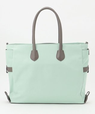 Y'SACCS ナイロン×リサイクルレザー　ホック2WAYトート　Mサイズ