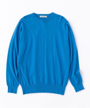 UNFILO MENS 【男女兼用】ライトウォームクルーネックニット セルリアン ブルー