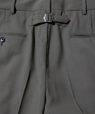 J.PRESS MEN 【J.PRESS ORIGINALS】HOPSACK 1TACK PIPED STEM SLACKS カーキ系