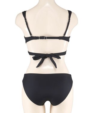 San-ai Resort（三愛水着楽園） WEB限定商品ノンワイヤーなのにぷっくり美胸を作るダブルアップクロスビキニ M1 M2 L1 San-ai Resort（サンアイリゾート） ブラック