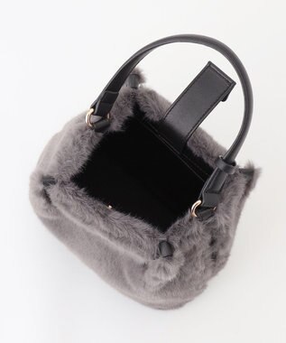 組曲 ファーバケット バッグ グレー系