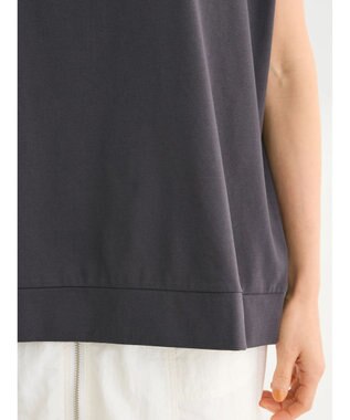 Green Parks フレンチスリーブ抜け襟カットプルオーバー Charcoal Gray