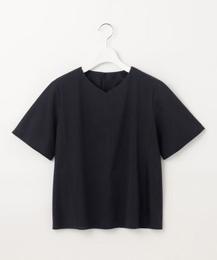 J.PRESS LADIES L カールマイヤーシアー シャドーストライプ カットソー ネイビー系