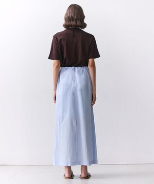 BEIGE， MALLOW / コットンタック イージーフレアスカート Sax