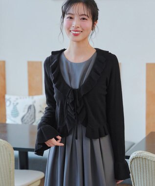 Tiaclasse フリルリボンカーディガン