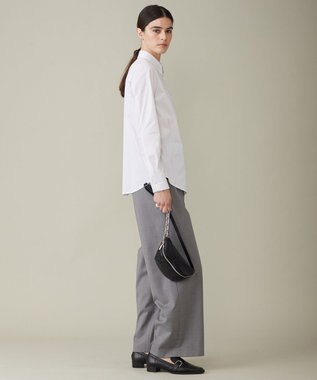 ICB 【洗える】コットンナイロンシャーティング ベーシックシャツ オフホワイト系