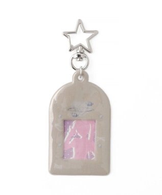 WEGO 【痛バ＆推し活グッズ】ラメモチーフIDフォトケースキーホルダー ライトベージュ