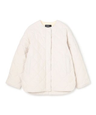 UNFILO 【自宅で洗濯OK / 軽量で暖かい】TAIONコラボ キルティングブルゾン アイボリー
