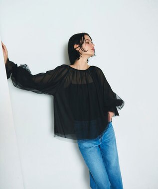 GRACE CONTINENTAL チュール2WAYトップ ブラック