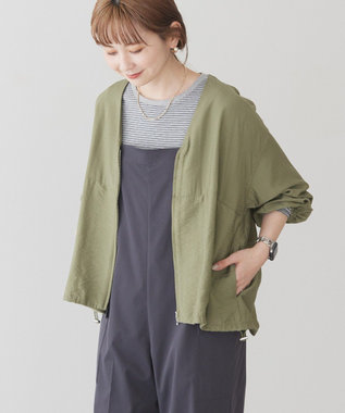 AMERICAN HOLIC ＶネックＺＩＰブルゾン Olive