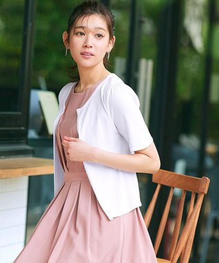 Tiaclasse L 【新色追加・洗える・UVケア・接触冷感】サマーニット半袖カーディガン オフホワイト