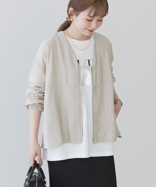 AMERICAN HOLIC ＶネックＺＩＰブルゾン Light Beige