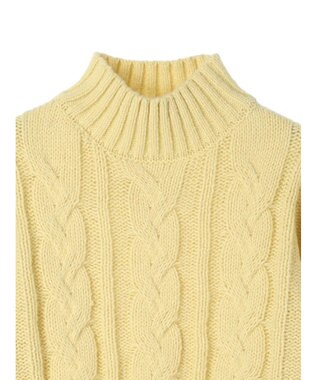 Green Parks ショート丈ケーブルニットプルオーバー Yellow