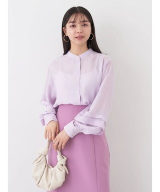 earth music&ecology ボリュームタック袖ブラウス