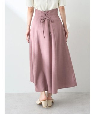earth music&ecology バックレースアップスカート Pink