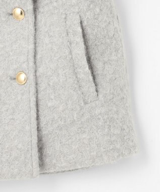 ANY SIS L 【2WAY】ブークレーシャギーラメ アウター ライトグレー