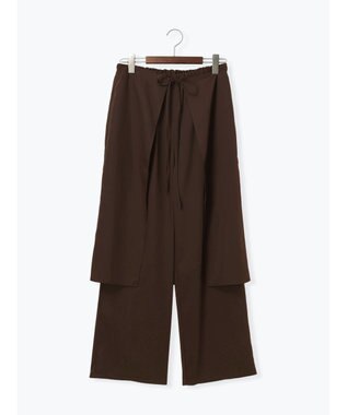 Te chichi ラップスカートレイヤードストレートパンツ《2025Autumn catalog item》 ブラウン