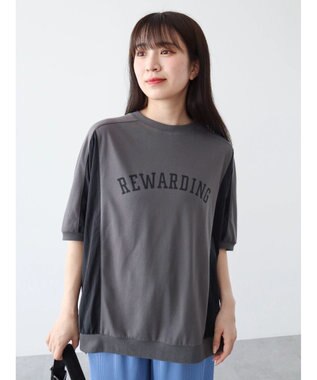 Green Parks ナイロンドッキングロゴチュニック Gray