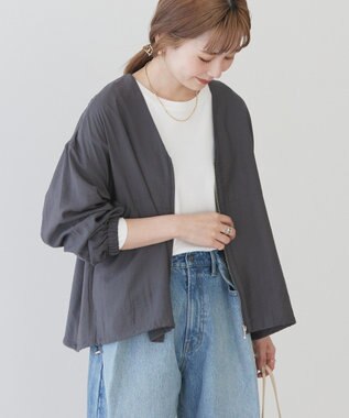 AMERICAN HOLIC ＶネックＺＩＰブルゾン Charcoal Gray