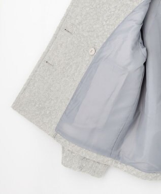 ANY SIS L 【2WAY】ブークレーシャギーラメ アウター ライトグレー