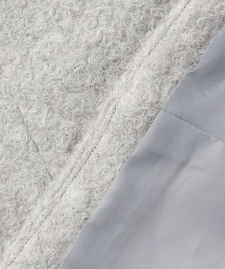 ANY SIS L 【2WAY】ブークレーシャギーラメ アウター ライトグレー