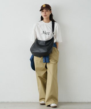 russet ≪ショルダーバッグ人気NO.1モデル≫ソフトレザーラウンドビッグショルダーバッグ(CE-1325-WEB) Black2（シルバー金具）