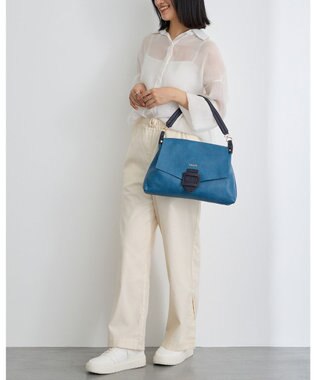 MioFIRANO バックル付きフラップトートバッグ 2WAY　FIRANO フィラノ BLUE