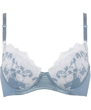 Wing ノンワイヤーブラジャー 【シンクロブラ】 動いてもズレにくい やさしくボリュームメイク MB4017 ウイング／ワコール グレイッシュブルー