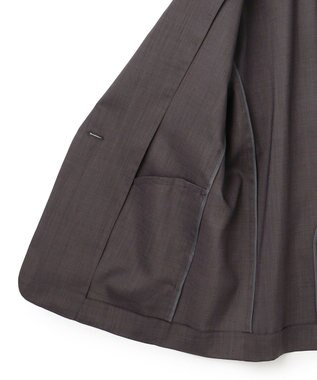 ICB L Peラミーシアータフタ 半袖ジャケット チャコール