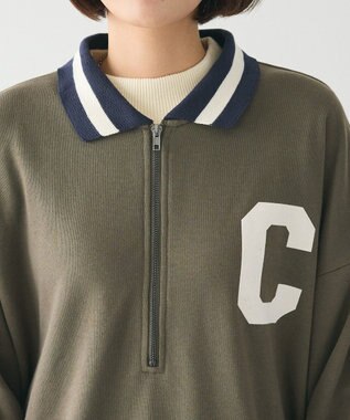 CRAFT STANDARD BOUTIQUE 【ユニセックス】裏毛ハーフジップスウェット Khaki