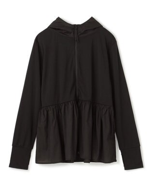 UNFILO 【ZIP!放映】 ラッシュガード ペプラムフーディ ブラック