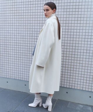 BEIGE， ZION / ウールロングチェスターコート Ecru