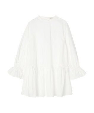 earth music&ecology ＳＥＴ２点Ｖネックベスト＋スタンドカラーチュニック Ivory