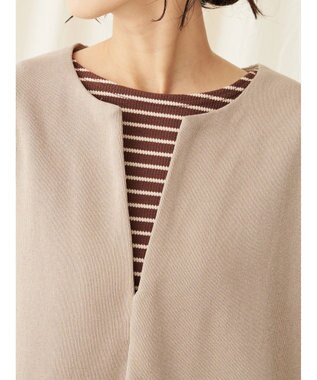 CRAFT STANDARD BOUTIQUE スキッパーカットベスト Gray Beige