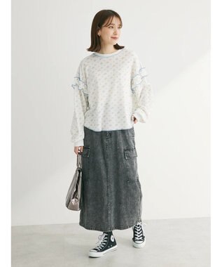 Green Parks ・ＥＬＥＮＣＡＲＥ　ＤＵＥ　カーゴデニムスカート Gray Mixture