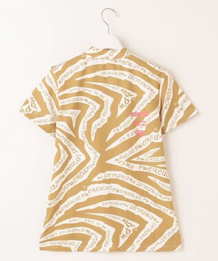 PW CIRCULUS 【UVカット / 吸水速乾 / 伸縮性抜群】【WOMEN】ゼブラ柄モック T ゴルフウェア レディース ベージュ系5