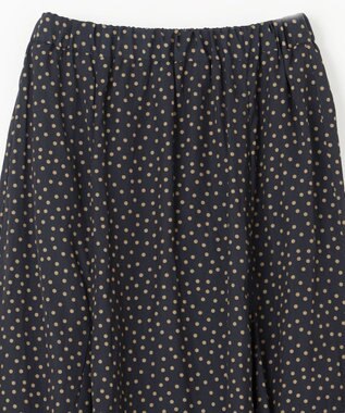 ANY 【洗濯機可能】フレアマチスカート ネイビードット