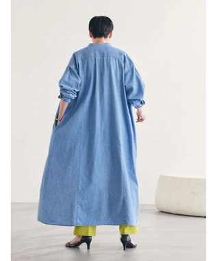 AMERICAN HOLIC デニムＷポケットＡラインワンピース Light Indigo