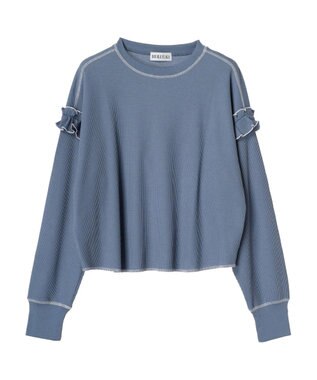 Green Parks ・Ｄｏｕｂｌｅ　Ｆｌａｇｓ　ワッフルカラーｓｔロンＴＥＥ Blue