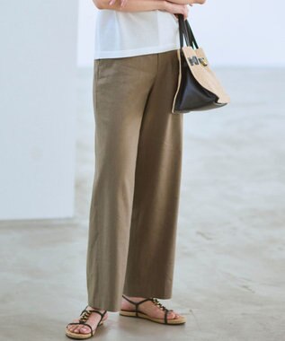 【CanCam・CLASSY.掲載】リネンレーヨンストレッチ ワイドパンツ